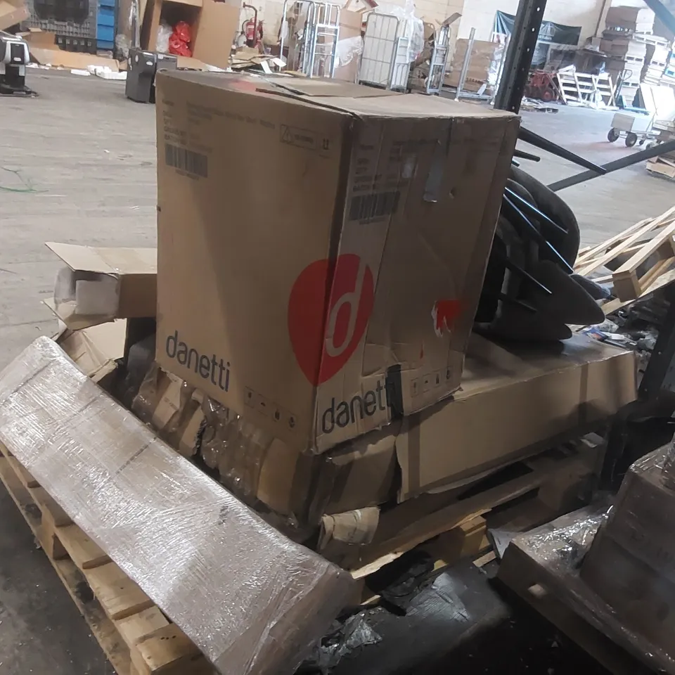 PALLET CONTAINING A LARGE QUANTITY OF ASSORTED FURNITURE PARTS ECT