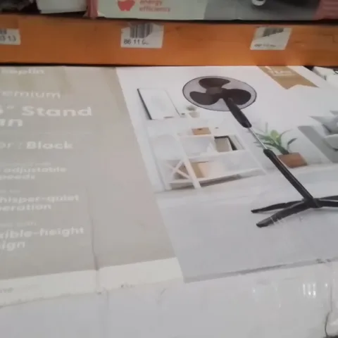 BOXED KEPLIN 16" STAND FAN BLACK