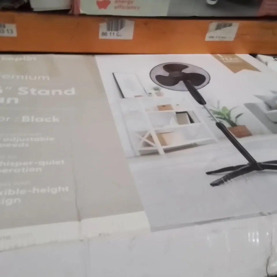 BOXED KEPLIN 16" STAND FAN BLACK