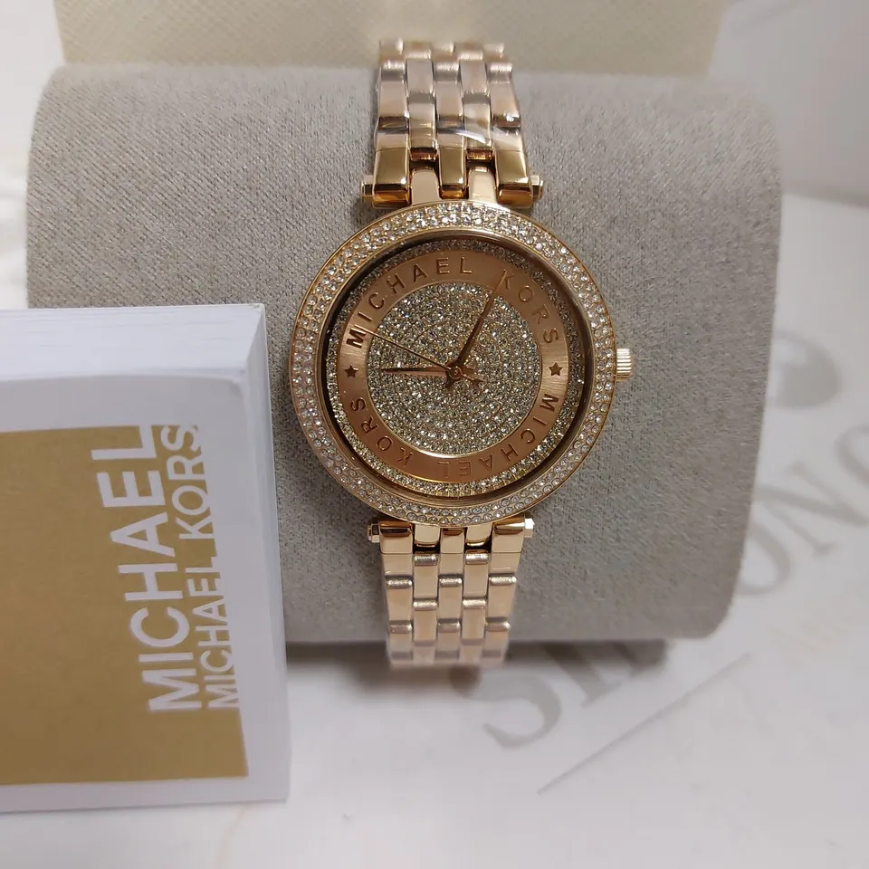 BOXED MICHAEL KORS DARCI THREE HAND WRIST WATCH