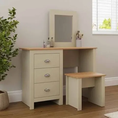 BOXED LANCASTER DRESSING TABLE & STOOL CREAM (2 BOXES )