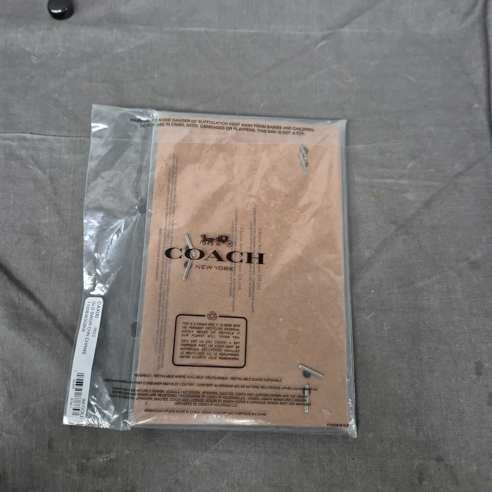 Coach Chain with Charms Bracelet – Gold-tone, 11-inch length