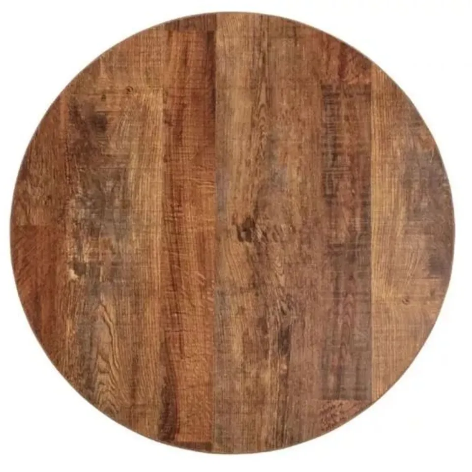 BOXED BOLERO DR822 ROUND PRE-DRILLED URBAN DARK TABLETOP - 600MM (1 BOX)