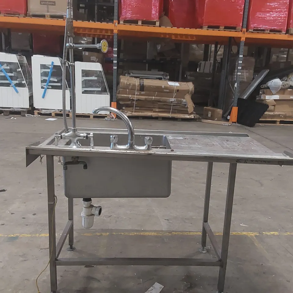 DISHWASHER FEED IN SINK AND FEED OUT TABLE