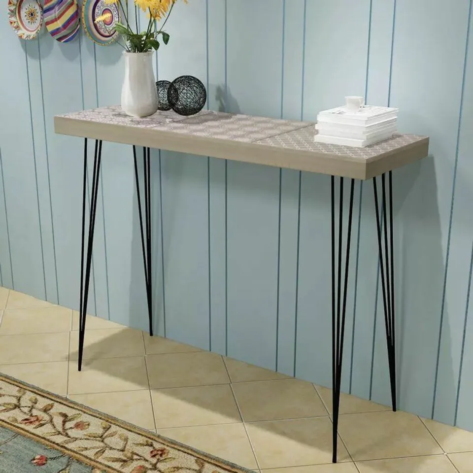 BOXED CASCADE CONSOLE TABLE 09MC GREY 