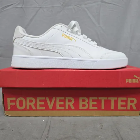 BOXED PAIR OF PUMA CAVEN 2.0 TRAINERS IN WHITE SIZE UK 11