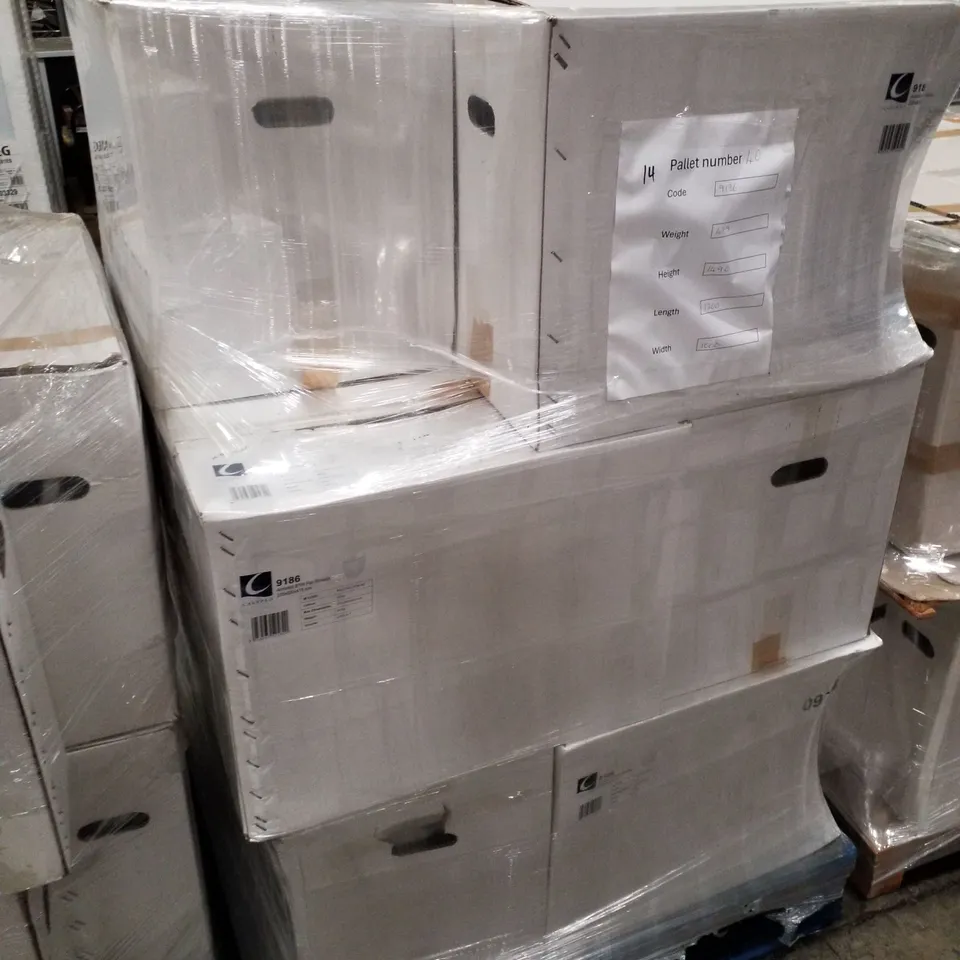 PALLET OF APPROXIMATELY 14 CALYPSO ANNISTON BTW PAN RIMLESS 335×500×415MM  