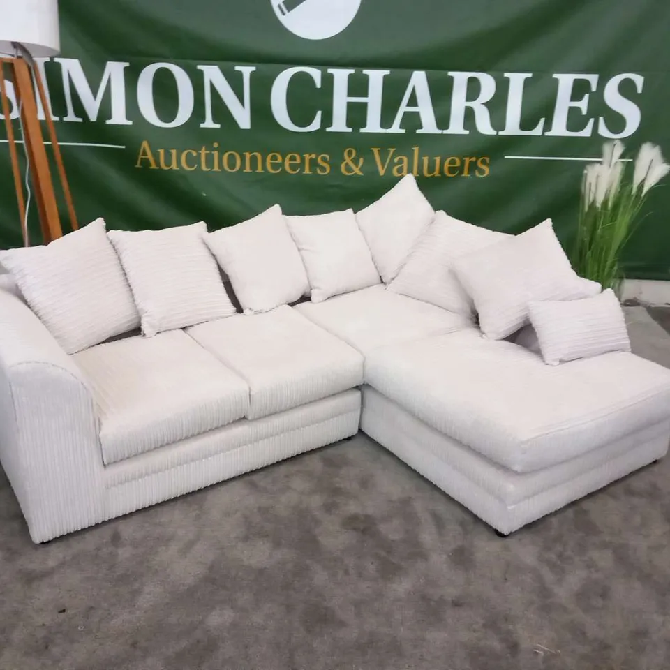 DESIGNER ELLARIA MISTY FABRIC CORNER SOFA
