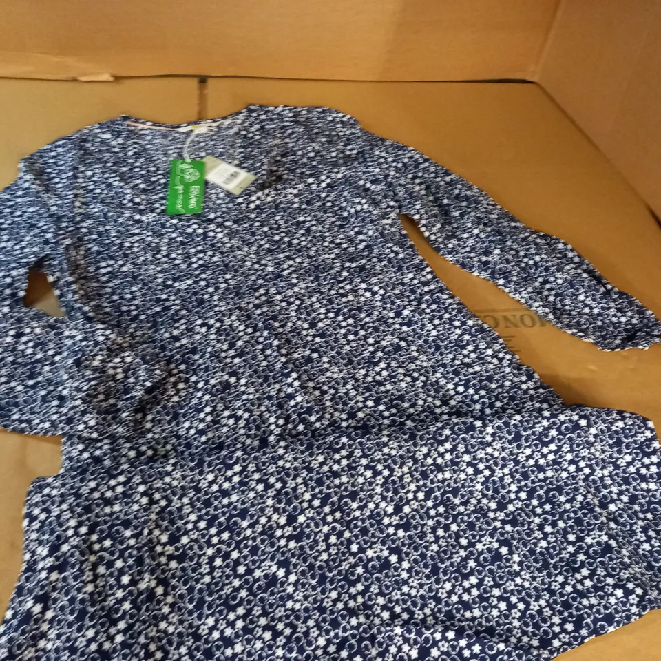 BODEN BLUE LONG SLEEVE DRESS - UK 12R