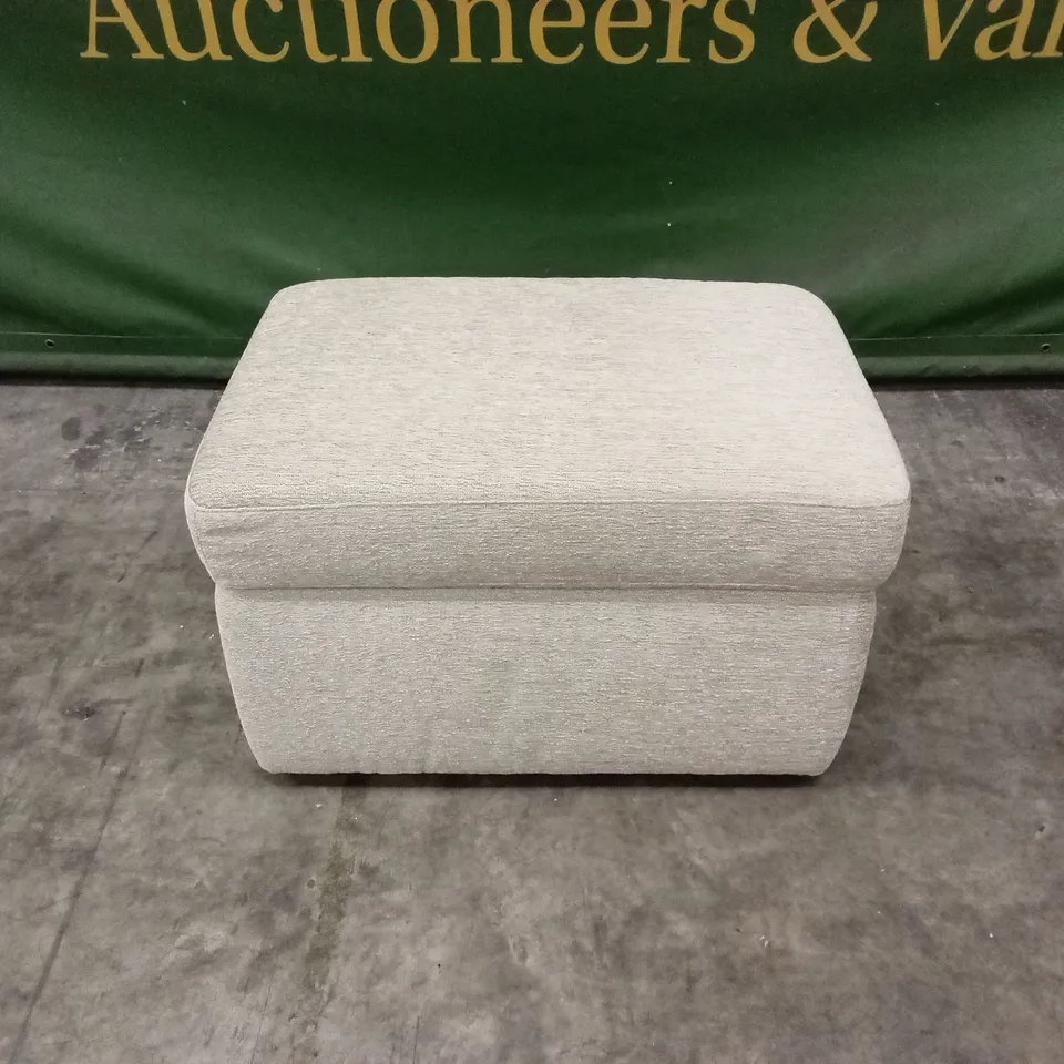 QUALITY DESIGNER ITALIAN MADE PANDORA FABRIC FOOTSTOOL - BEIGE 
