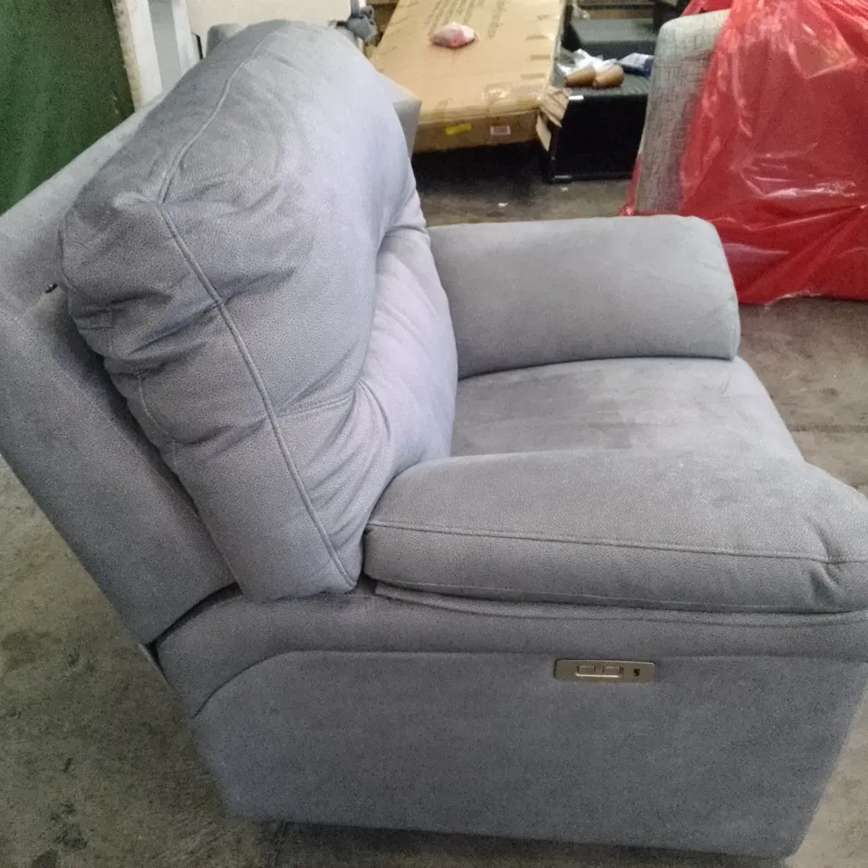 QUALITY DESIGNER G-PLAN SEATTLE ELECTRIC RECLINER CHAIR - STINGRAY CHARCOAL FABRIC 