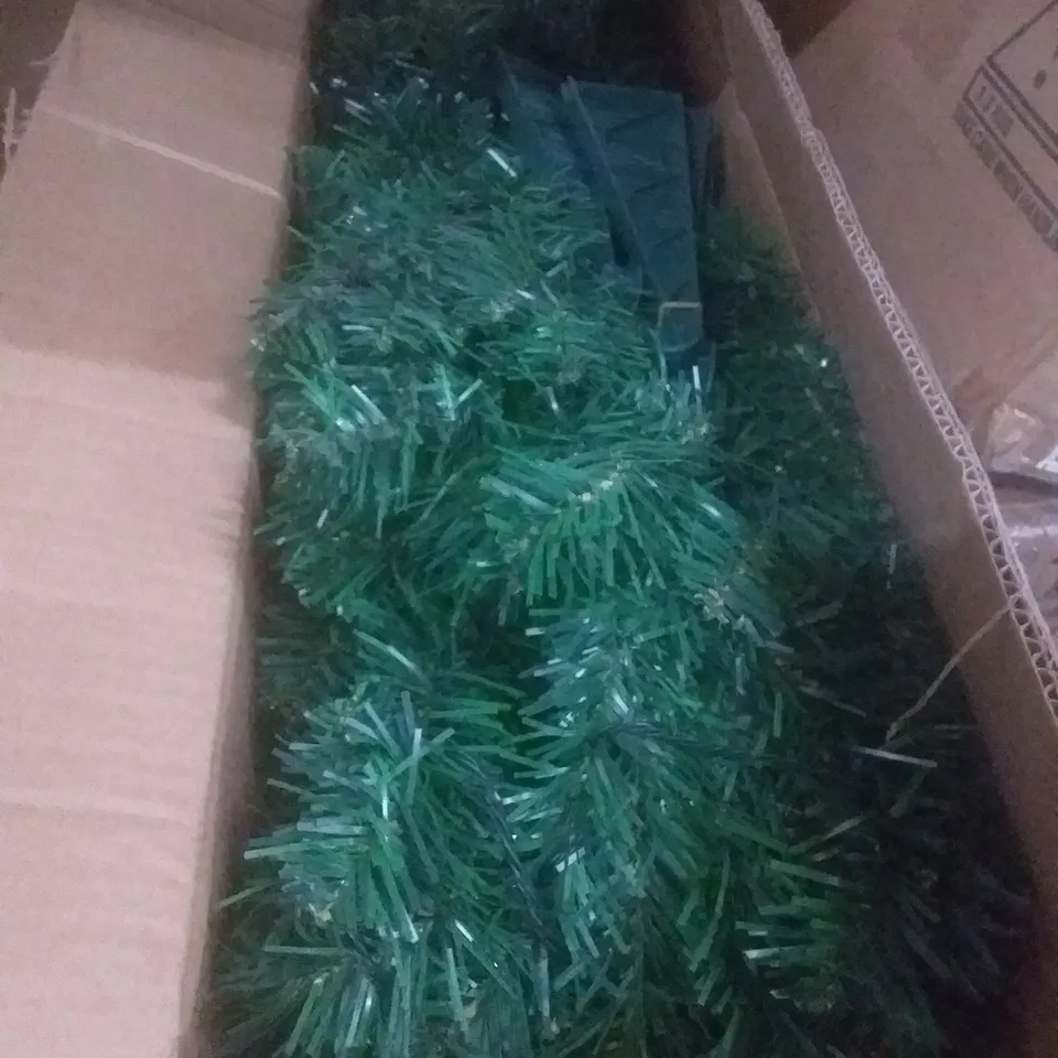 BOXED 180CM PRE-LIT DELUXE GREEN CHRISTMAS TREE