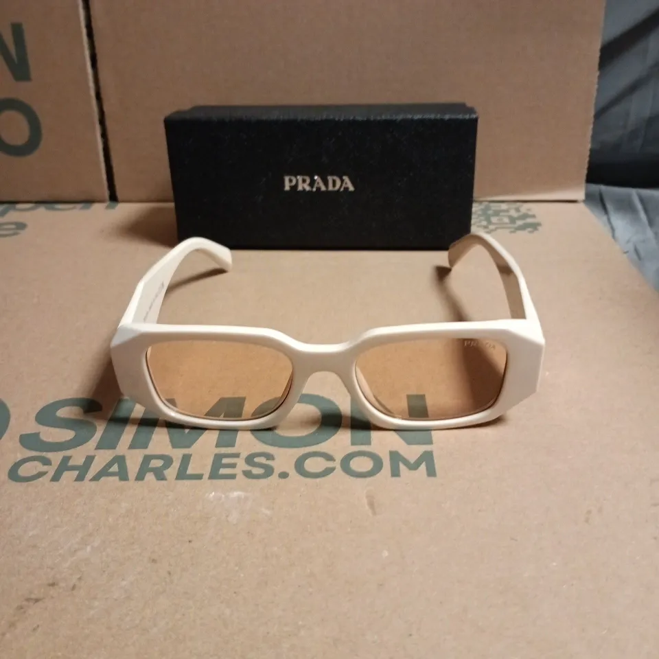 PRADA SUNGLASSES – WHITE FRAME - WITH CASE