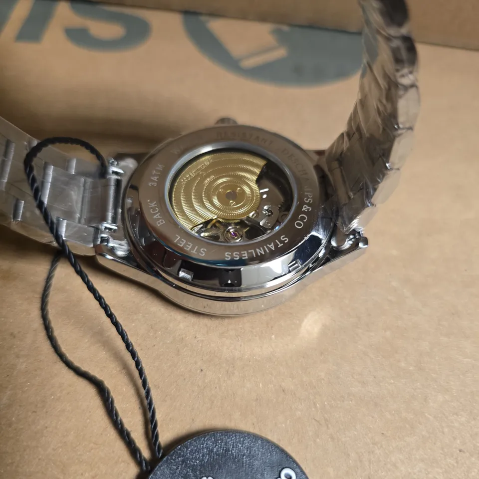 DESCHAMPS & CO AUTOMATIC WATCH – SKELETON DIAL - STAINLESS STRAP