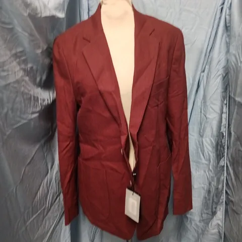 PERCIVAL MERLOT TAILORED LINEN BLAZER – MEN'S, UK 36