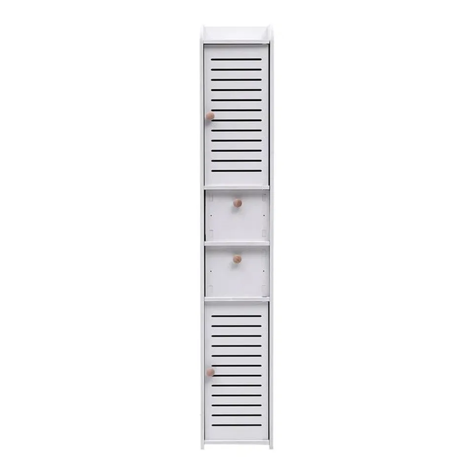 BOXED ORIELLE WOOD FREESTANDING LINEN CABINET 
