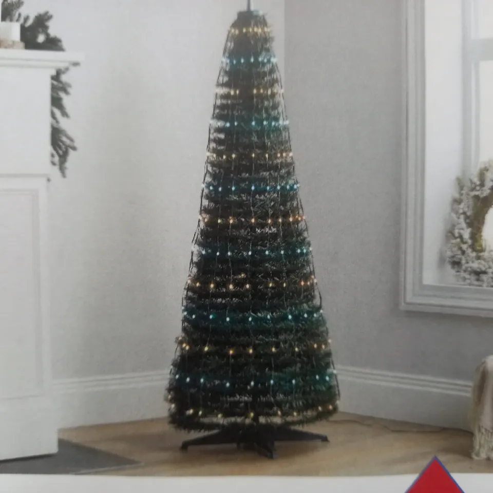 OUTLET SANTA'S BEST 5FT INDOOR OUTDOOR 12 FUNCTION TREE WITH REMOTE
