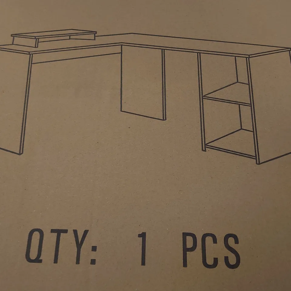 PALLET CONTAINING 11 BOXED L-SHAPED DESKS