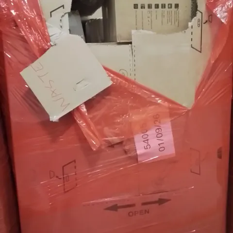 PALLET OF ASSORTED HOUSEHOLD GOODS AND PRODUCTS TO INCLUDE;PET BED,SHREDDING MACHINE,COLD PRESS JUICER