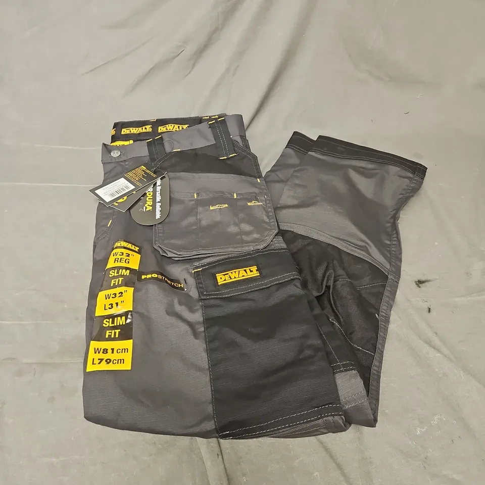 DEWALT BARSTOW TROUSER IN GREY/BLACK SIZE W32 L31