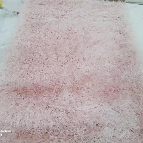 BRAND NEW PACO HOME 300 GLAMOUR PINK/ROSE 60X100CM SHAGGY RUG