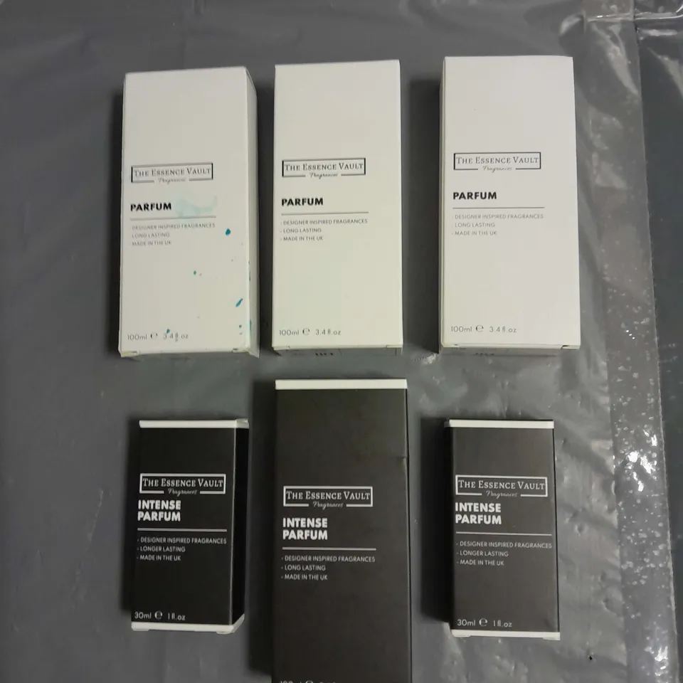 BOX OF APPROXIMATELY 6 ASSORTED THE ESSENCE VAULT PARFUM FRAGRANCES