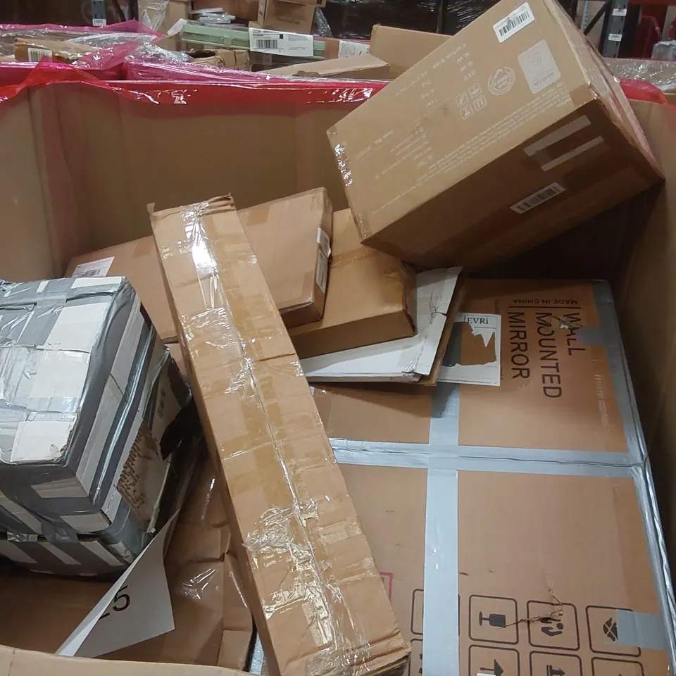 PALLET OF ASSORTED ITEMS INCLUDING: SPLIT TYPE MULTI-PURPOSE POT, TA-DA CHAIR, WAX MELTER, TOILET SEAT FRAME ECT