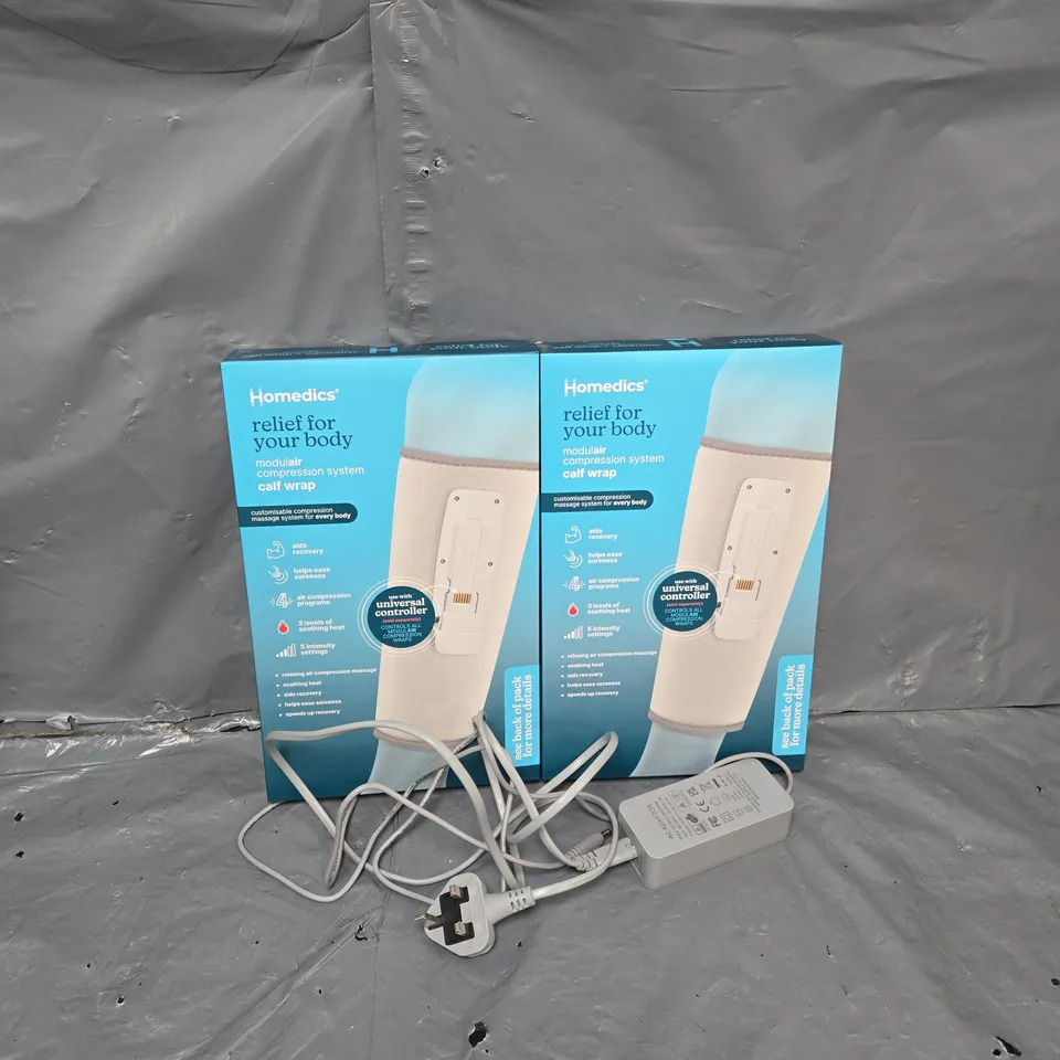 BOXED HOMEDICS PAIR OF MODULAIR COMPRESSION SYSTEM CALF WRAPS