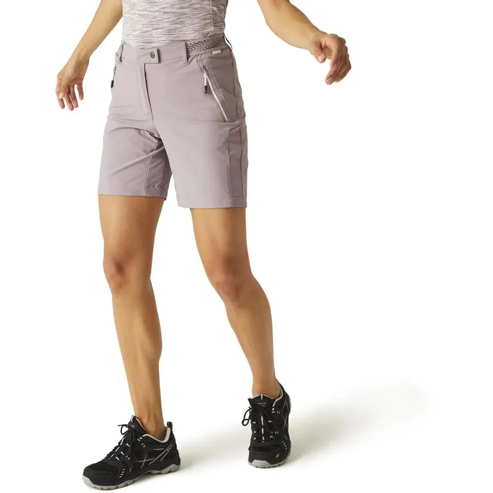REGATTA WOMENS MOUNTAIN II WALKING SHORTS HEATHER SIZE 18