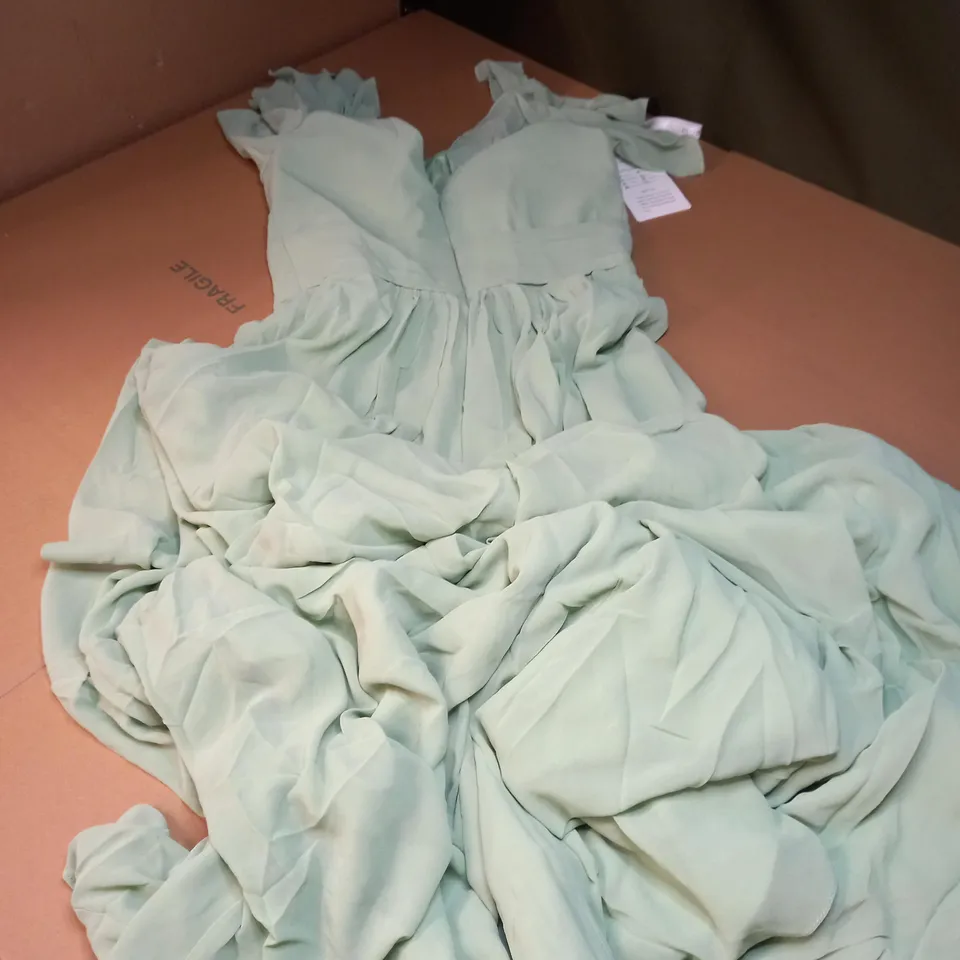 BABARONI LEILA DRESS IN DUSTY SAGE - 91,75,100