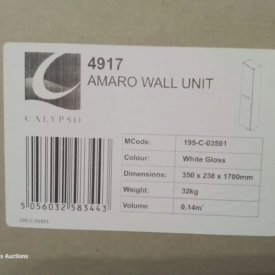 PALLET OF APPROXIMATELY 6 BOXED AMARO WALL UNITS WHITE GLOSS