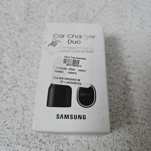SAMSUNG CAR CHARGER DUO – DUAL USB FAST CHARGING (25W & 15W) 