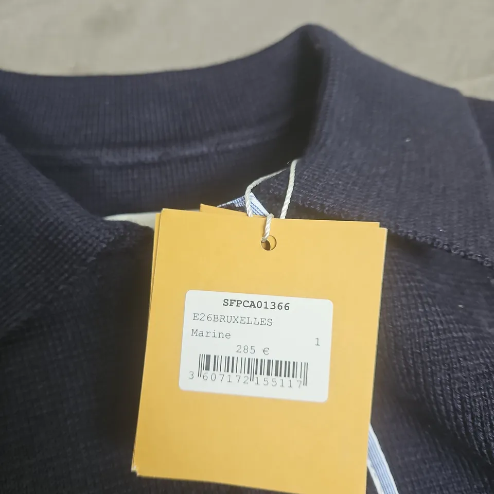 SANDRO NAVY CARDIGAN JACKET WITH GOLD-TONE BUTTONS – WOMEN'S SANDRO SIZE 1