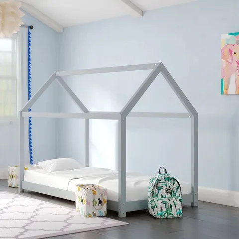 BOXED ARIYA SINGLE 3' BED FRAME - GREY (1 BOX)