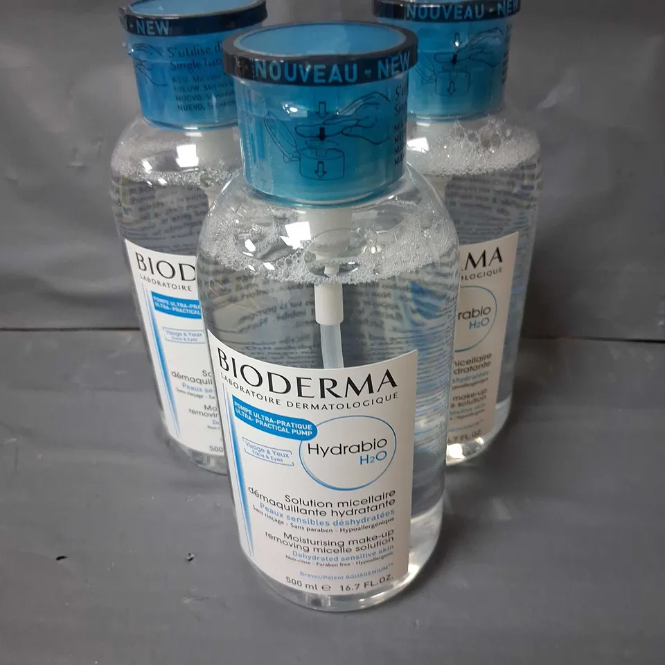 APPROIXMATELY TEN BIODERMA LABORATOIRE MOISTURISING MAKE UP REMOVING MICELLE SOLUTION 500ML