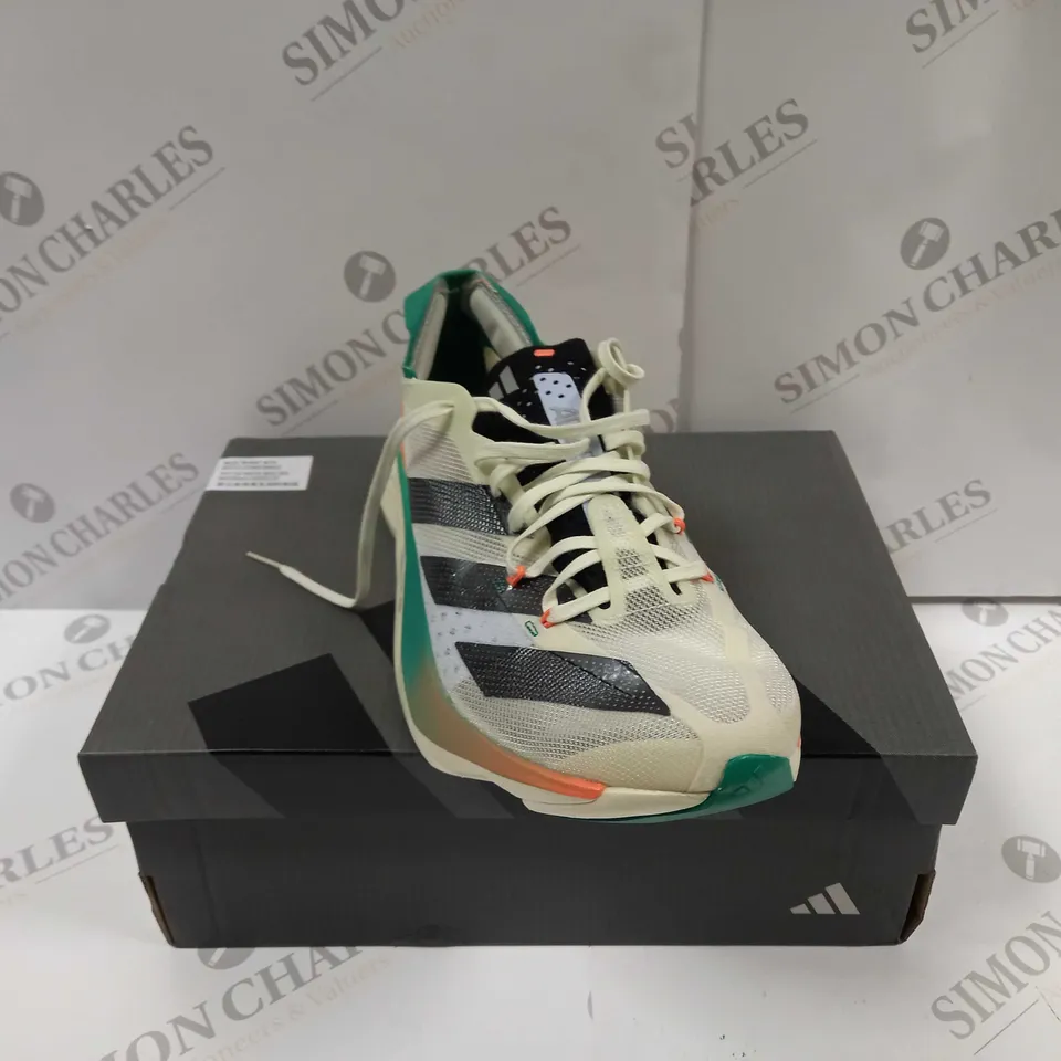 BOXED PAIR OF ADIDAS ADI16194 ADIZERO ADIOS PRO 3 RUNNING SHOES UK SIZE 6.5 