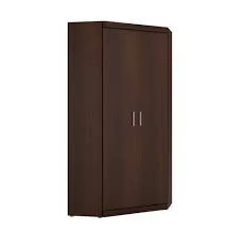 BOXED ABBEVILLE 2 DOOR CORNER WARDROBE - IMPERIAL WALNUT (3 BOXES)