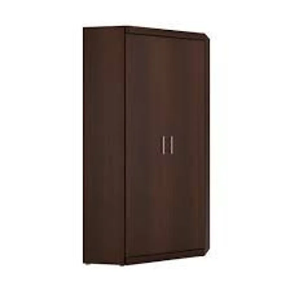 BOXED ABBEVILLE 2 DOOR CORNER WARDROBE - IMPERIAL WALNUT (3 BOXES)