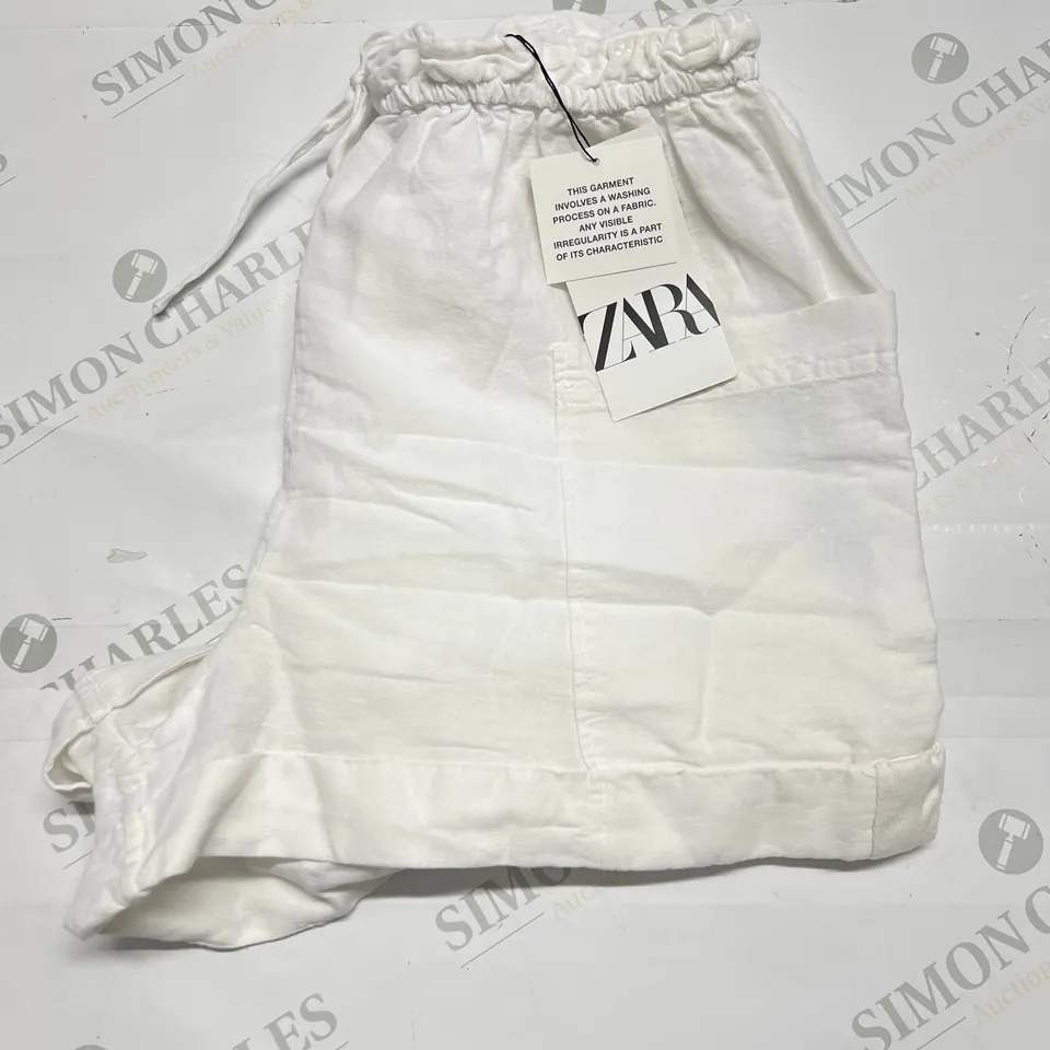 ZARA POCKETTED DRAWSTRING LIGHTWEIGHT SHORTS SIZE S 