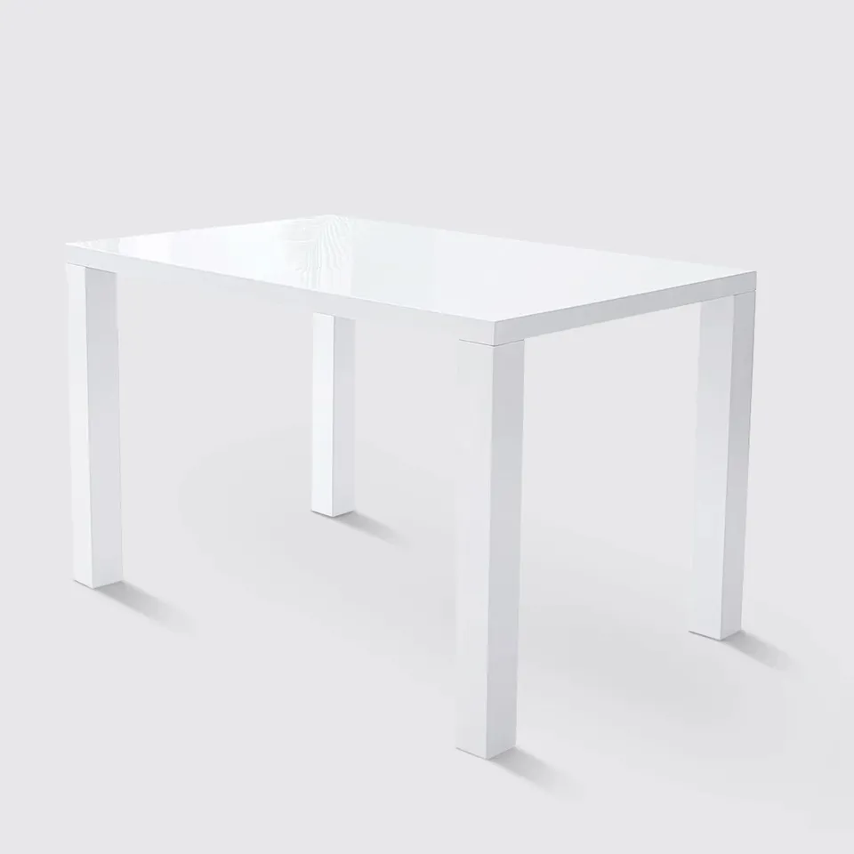 BOXED LINA DINING TABLE IN HIGH GLOSS WHITE (2 BOXES)