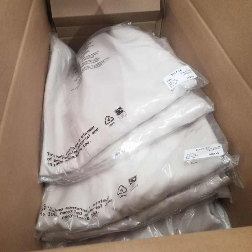 BOX CONTAINING APPROXIMATELY 19 BRAND NEW J D WILLIAMS TAUPE UTILITY MAXI SKIRTS - SIZE 18