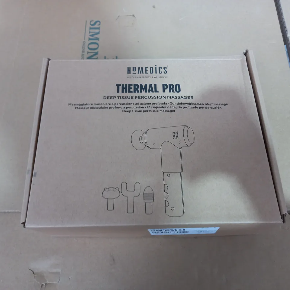 HOMEDICS THERMAL PRO DEEP TISSUE PERCUSSION MASSAGER - GREY