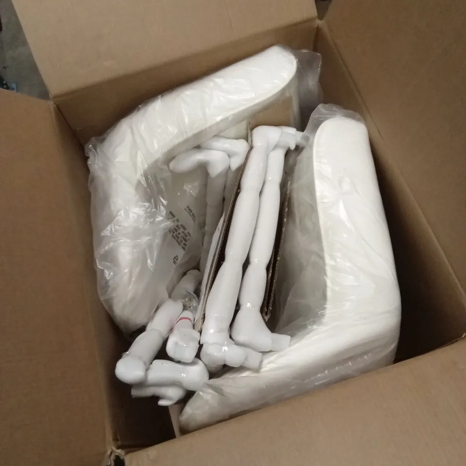 BOXED SET OF 2 CHAIRS/COUNTER HEIGHT CHAIRS - WHITE