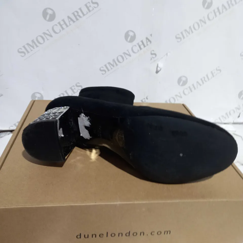BOXED DUNE JEWEL HEEL BOOT - UK SIZE 5