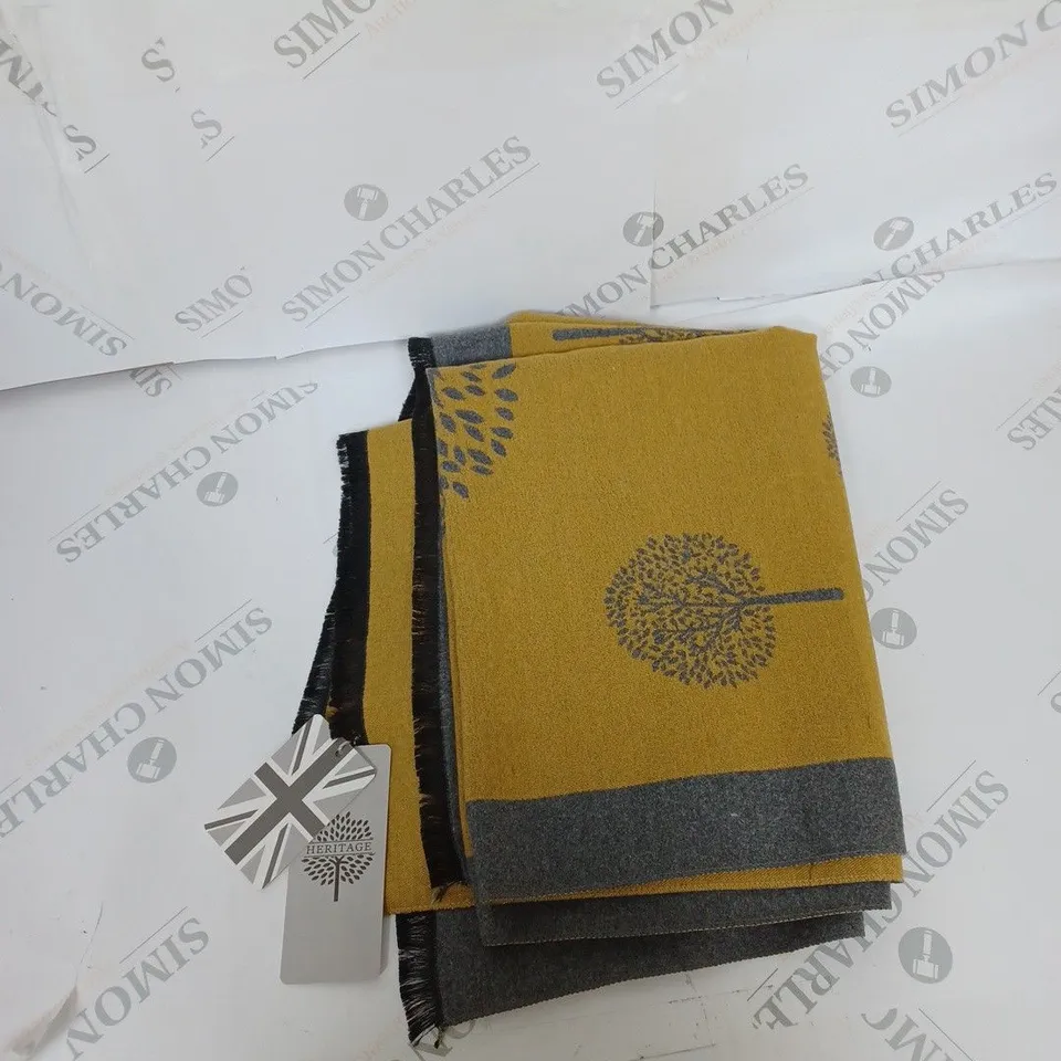 HERITAGE SCARF YELLOW AND GREY 