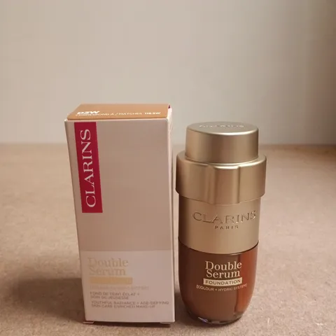 BOXED CLARINS PARIS DOUBLE SERUM FOUNDATION – COLOUR + HYDRIC SYSTEM -