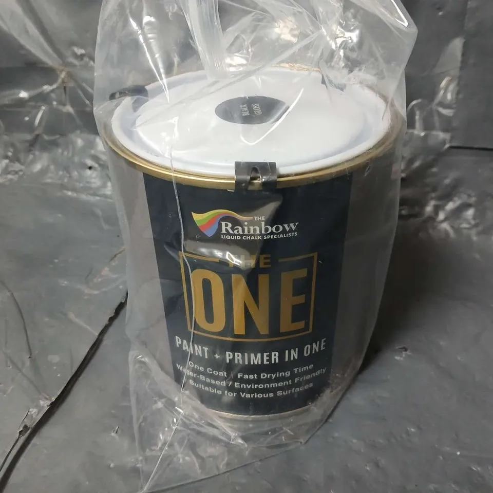 RAINBOW THE ONE PAINT + PRIMER IN ONE IN BLACK (1L) - COLLECTION ONLY