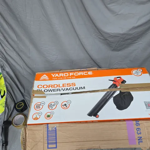 YARD FORCE CORDLESS BLOWER/VACUUM – ORANGE
