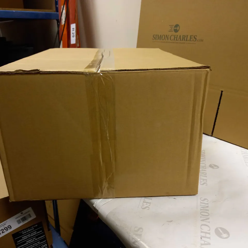BOX OF APPROX 8 PACKAGED BATHROOM CLEAR STORAGE BOXES