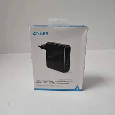 BOXED ANKER HYNRID PORTABLE BATTERY AND WALL CHARGER